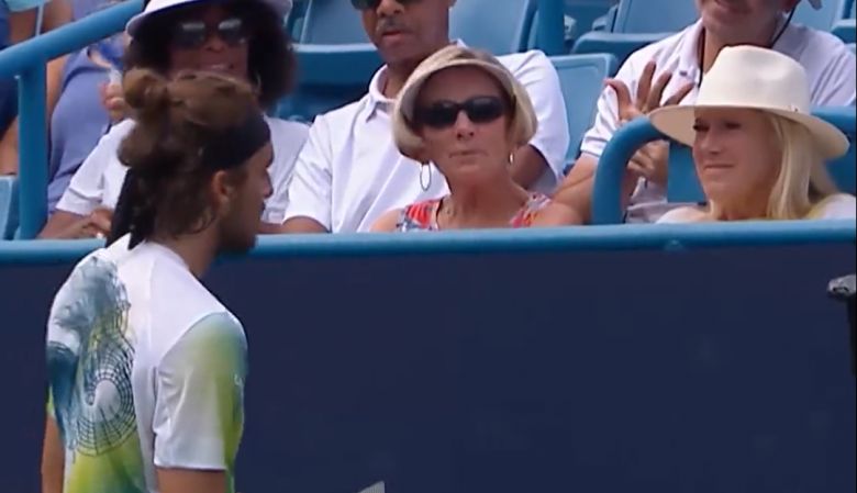 Stefanos Tsitsipas Disturbed and Annoyed by Bee Imitator in Cincinnati